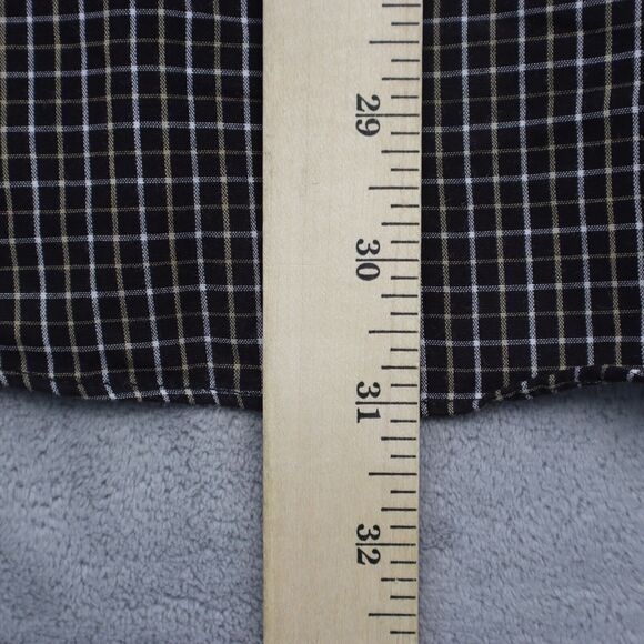 Plains Western Shirt Mens M Blue Plaid Pearl Snap Wear Button Up Cowboy - Picture 4 of 13